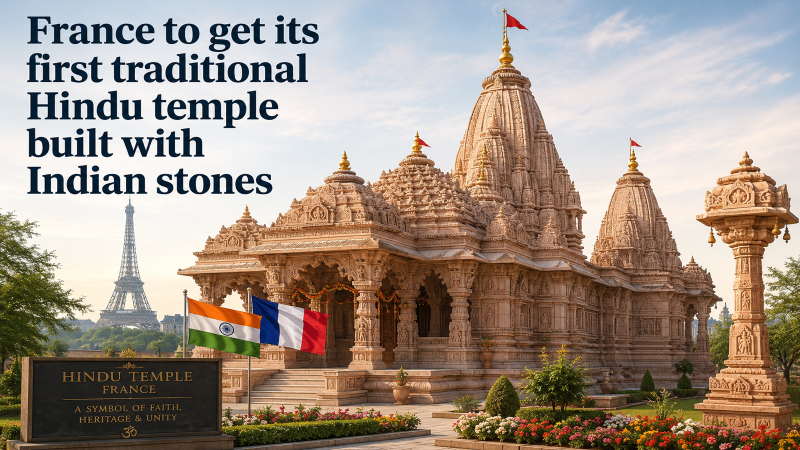 France to get its first traditional Hindu temple built with Indian stones