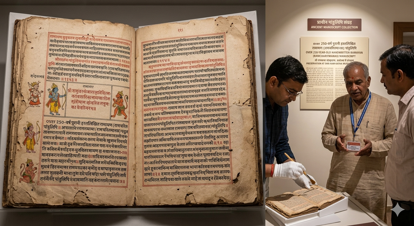 Over 250-year-old handwritten Ramayan manuscript to be preserved at Ayodhya’s Ramkatha museum