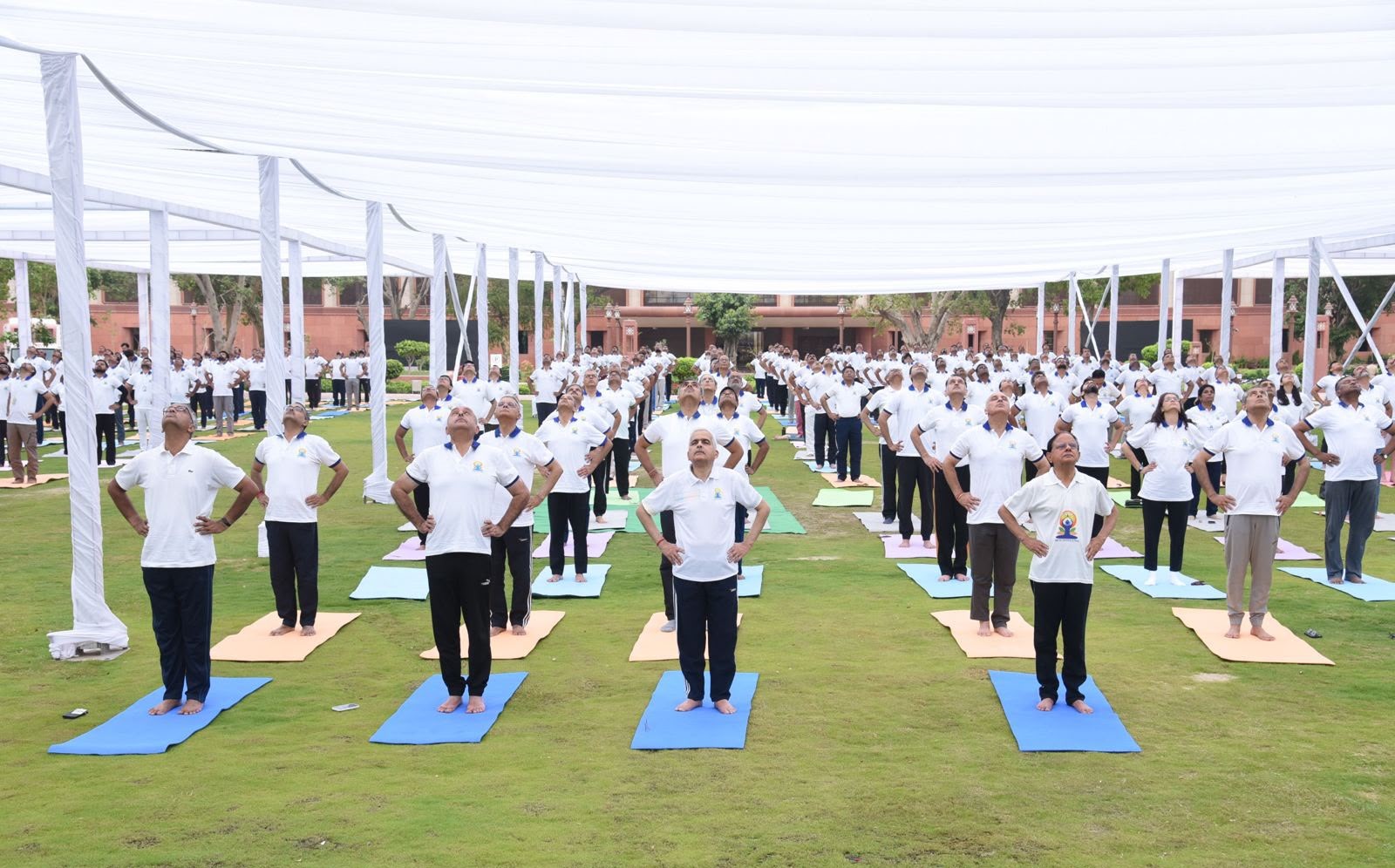 Officers from PMO, Cabinet Secretariat and NSCS mark Yoga Day at Seva Teerth
