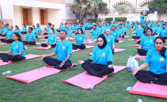 International Day of Yoga Celebrated in Muscat with Focus on Healthy Ageing
