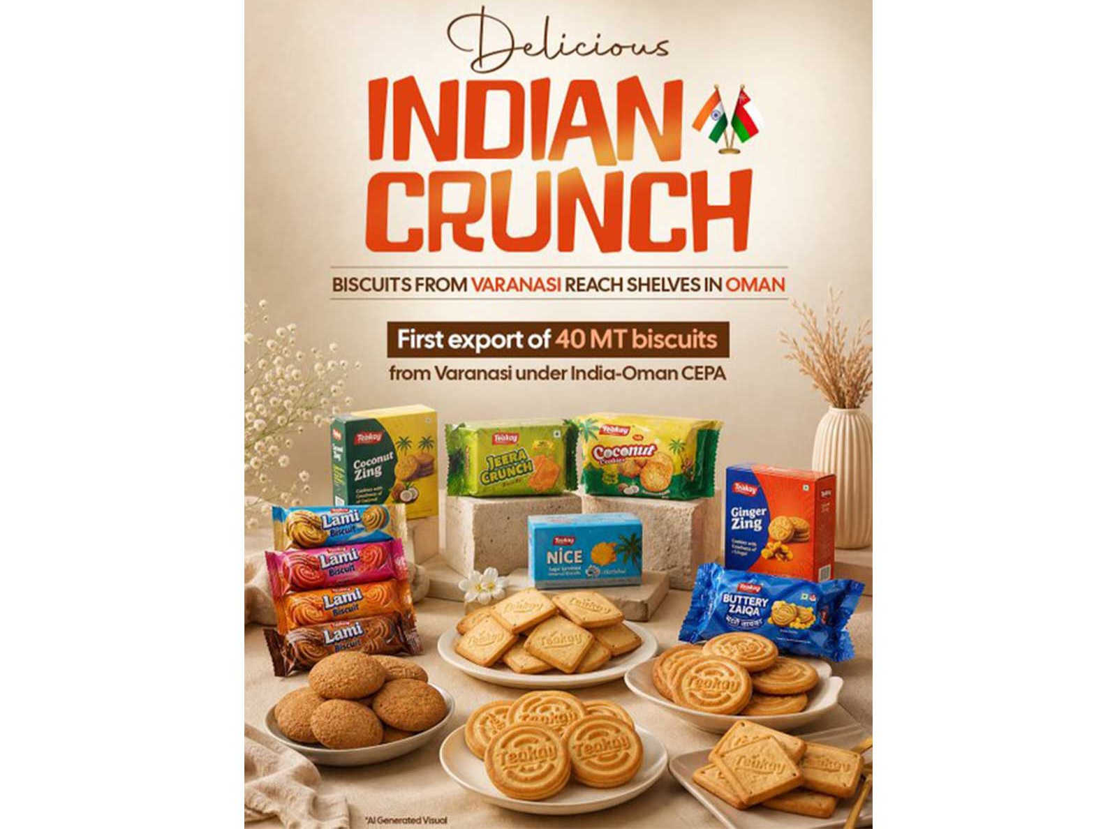 Varanasi biscuits enter Oman market as first 40 MT shipment leaves under India-Oman CEPA