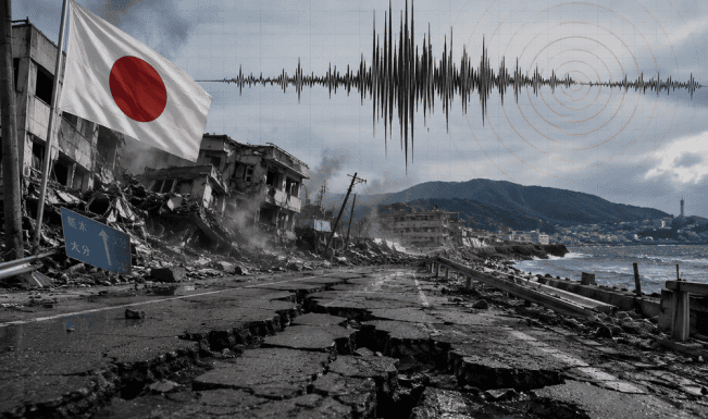 Major quake hits southern Japan, workers missing after mall blast