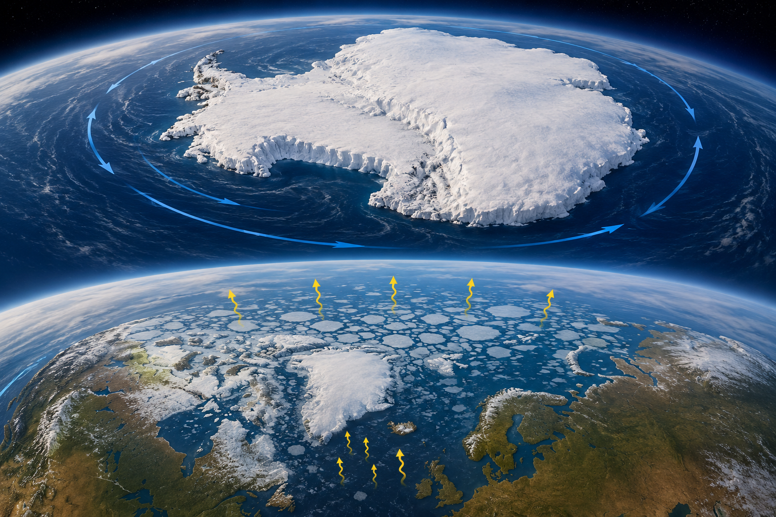 Here’s why the South Pole froze over before the North Pole
