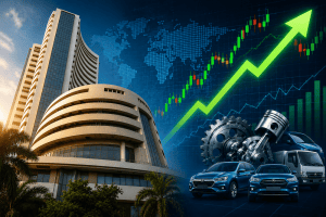 Sensex climbs 274 points, Nifty ends above 24,300 as auto stocks lend support
