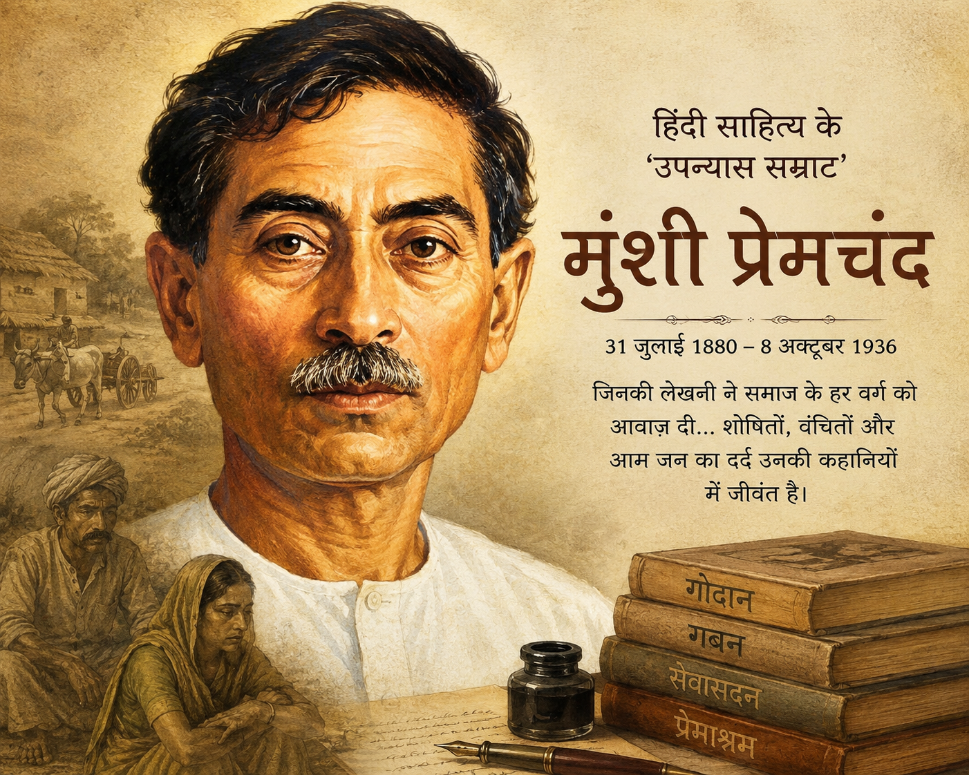 PM Modi pays tribute to Munshi Premchand, says his works will continue to inspire generations