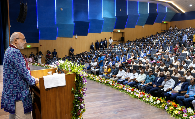 V-P Radhakrishnan urges young scientists to drive innovation for Viksit Bharat at NISER graduation ceremony