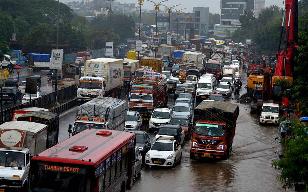 IMD issues red alert for Mumbai, adjoining districts as heavy rain disrupts traffic and inundates low-lying areas