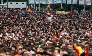 Nearly two million fans line Madrid streets as Spain celebrate World Cup triumph
