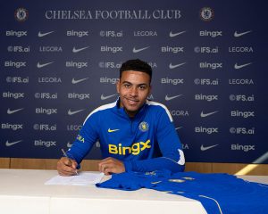 Chelsea sign England's Rogers from Villa in record British deal
