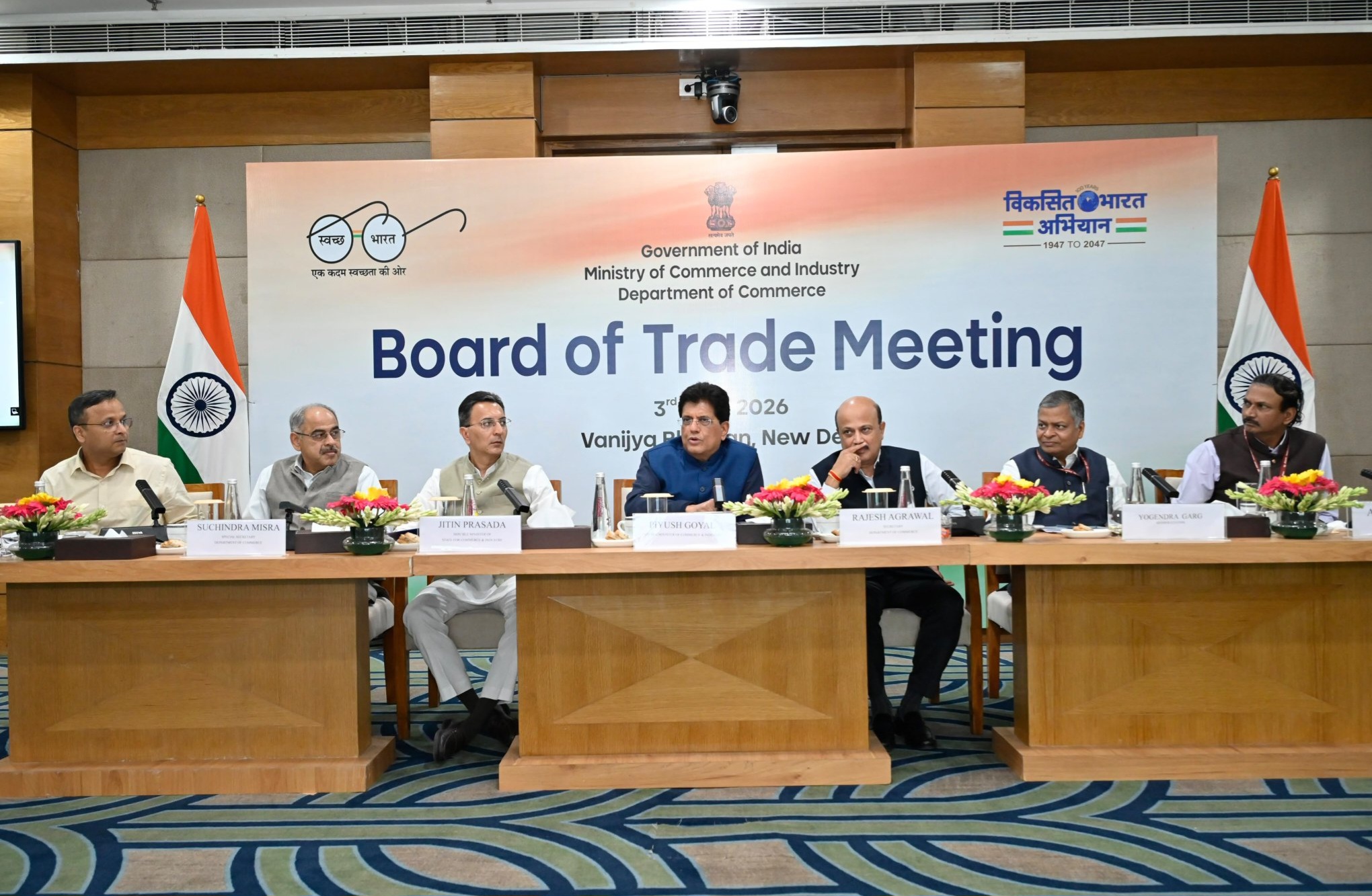 Piyush Goyal calls on states to prioritise exports, sets $1 trillion target at Board of Trade meeting