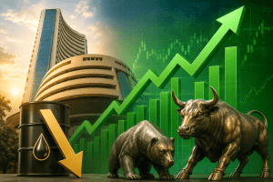 Indian equity markets open higher on easing crude oil prices