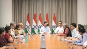 Pralhad Joshi assumes charge as Union Education Minister, reviews key schemes with Ministry officials