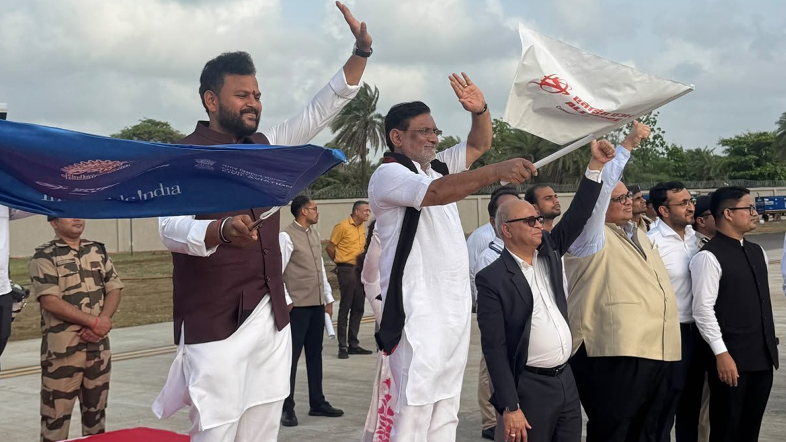 Union Minister Ram Mohan Naidu flags off first direct flight from NAMO Airport, connecting Daman to Delhi