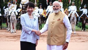 Japanese PM Sanae Takaichi accorded ceremonial Guard of Honour at Rashtrapati Bhavan ahead of talks with PM Modi