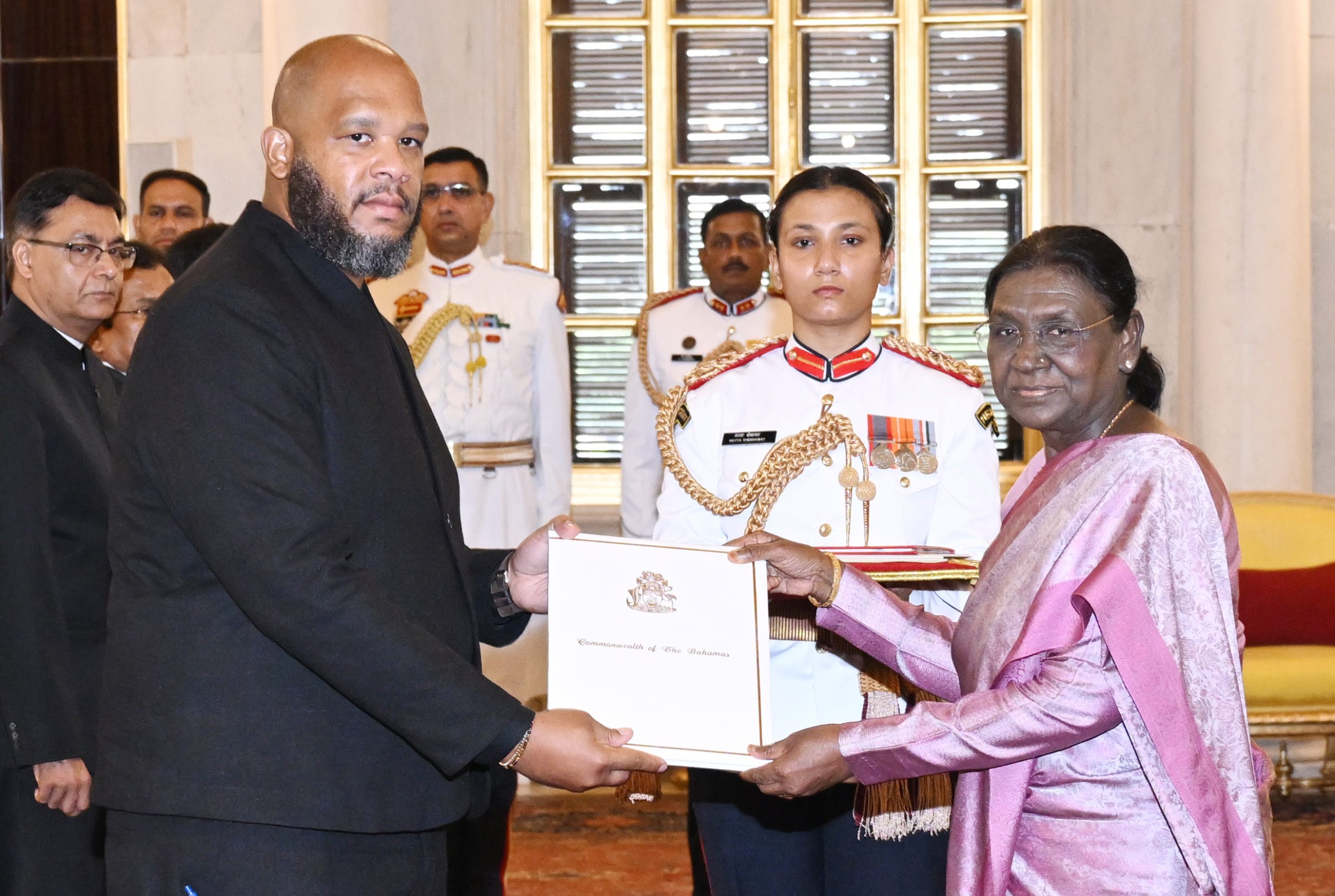 President Murmu receives credentials from envoys of six nations