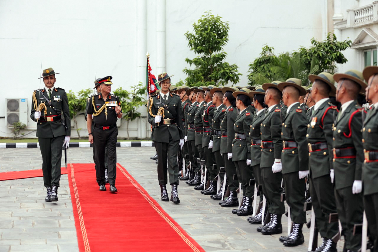Army Chief General Dhiraj Seth receives Guard of Honour in Nepal