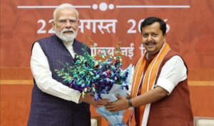 PM Modi interacts with BJP's newly appointed office-bearers at party headquarters