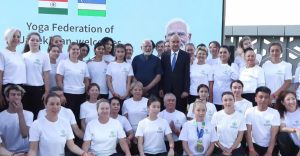 PM Modi participates in a Yoga Session in Tashkent