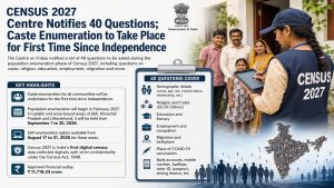 Census 2027: Centre notifies 40 questions, caste enumeration included for first time since Independence