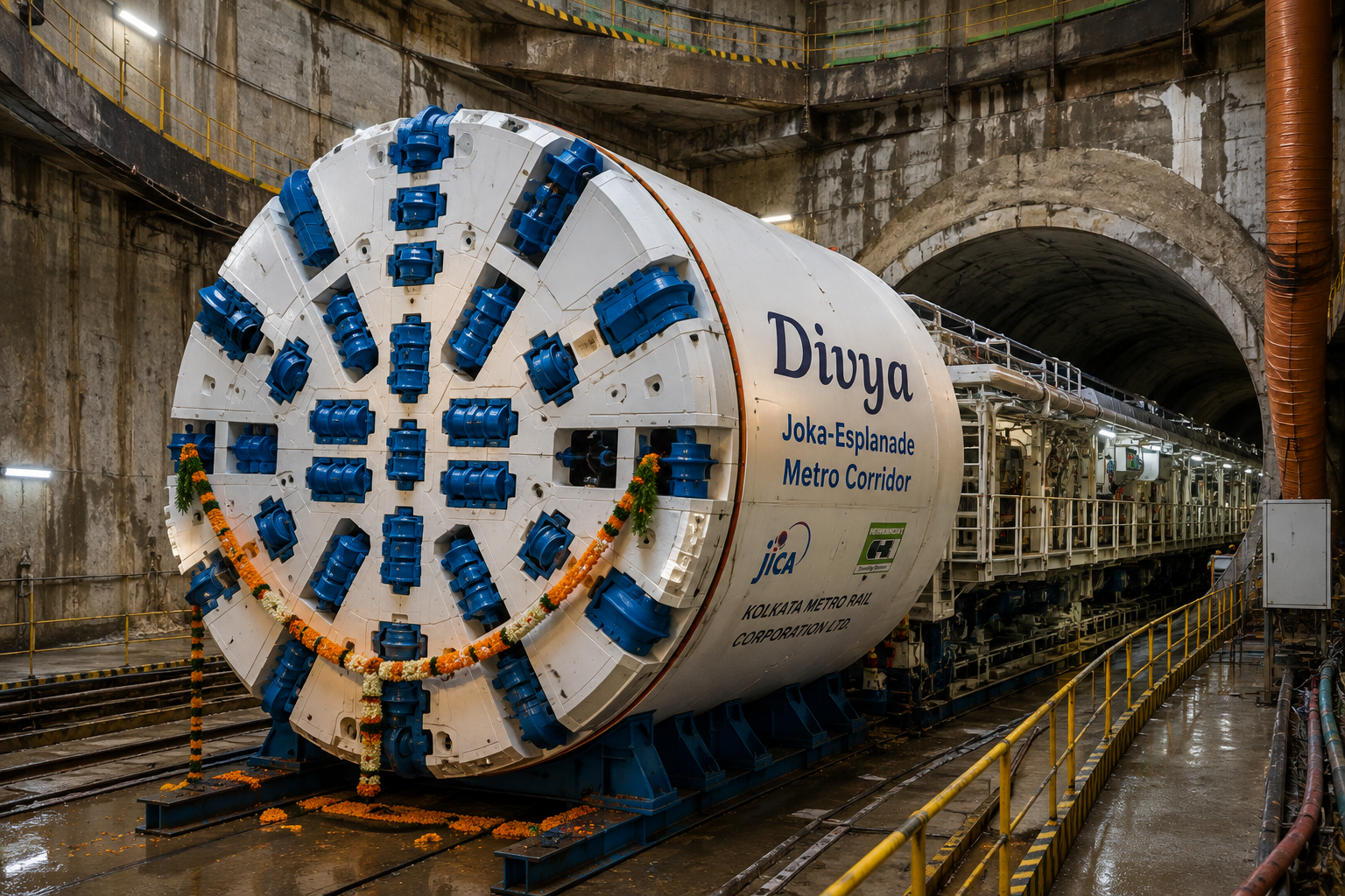 TBM ‘Divya’ begins tunnelling from Victoria in Joka-Esplanade Metro corridor