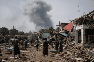Myanmar military intensified air attacks and abuses during election, UN investigators say