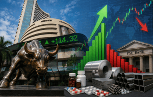 Markets end mixed amid geopolitical uncertainty; Sensex up nearly 114 pts, Nifty ends below 24,400