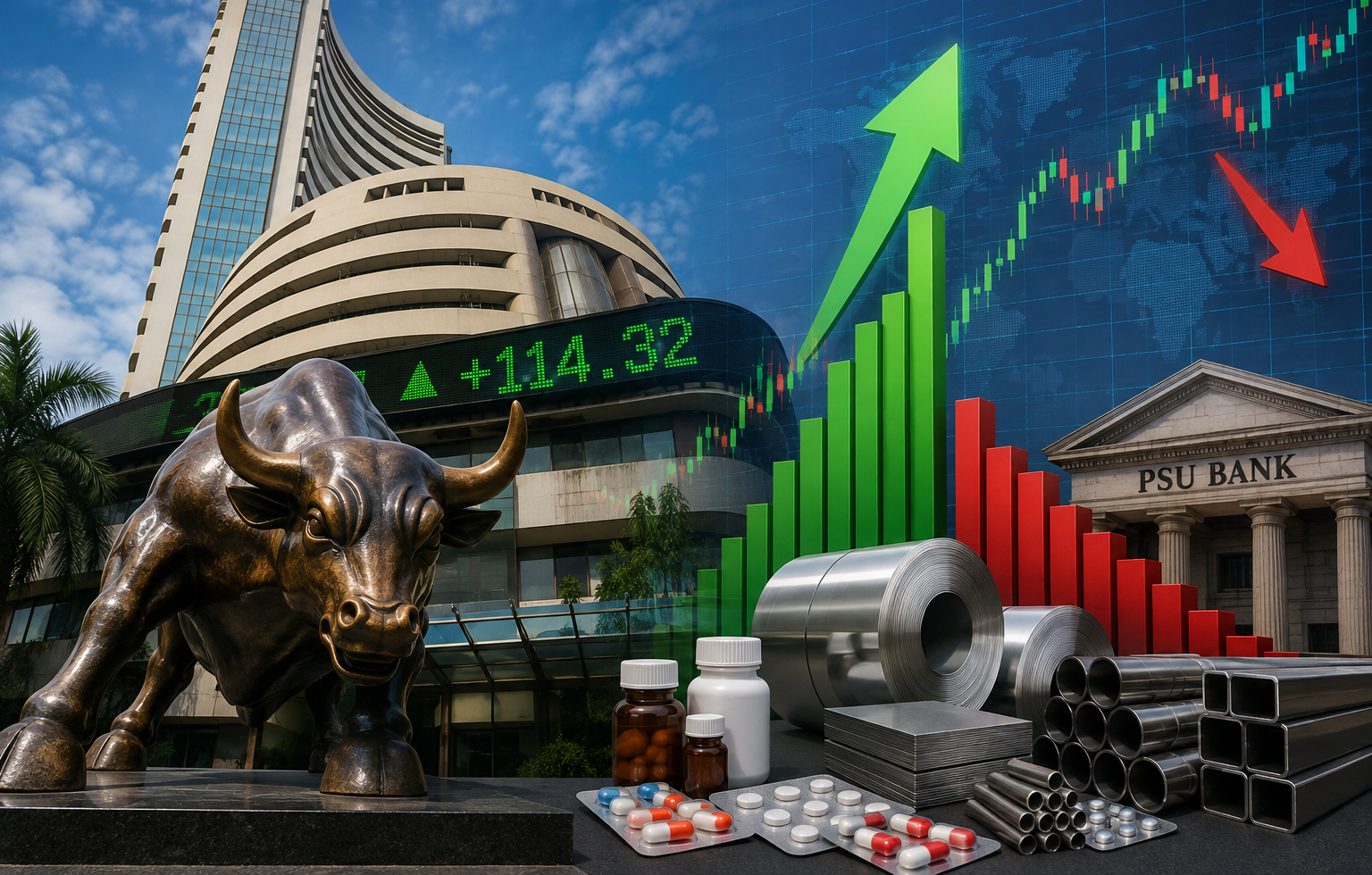 Markets end mixed amid geopolitical uncertainty; Sensex up nearly 114 pts, Nifty ends below 24,400