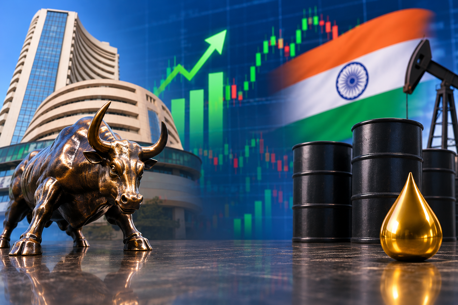 Sensex, Nifty open flat as investors weigh strong domestic fundamentals against oil price risks