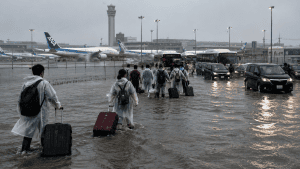Japan's record rains strand thousands at Narita airport; kill eight