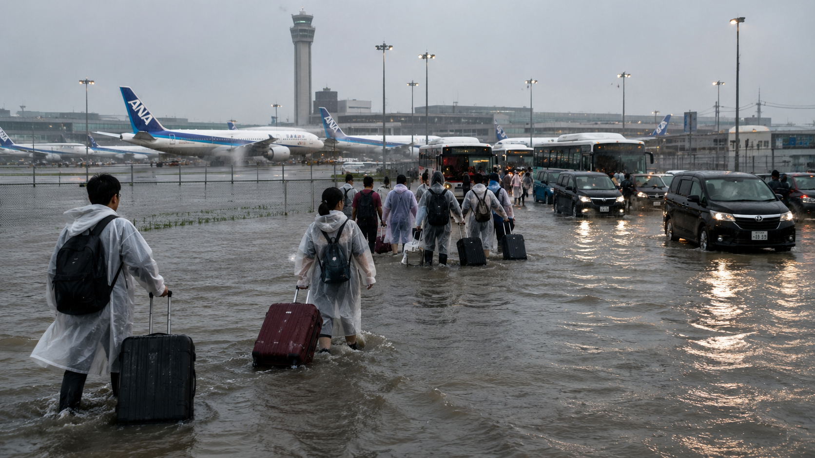 Japan’s record rains strand thousands at Narita airport; kill eight