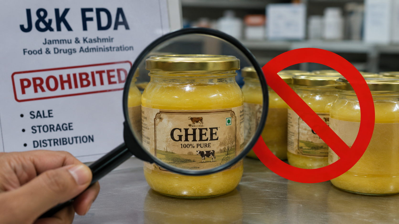 J&K FDA prohibits sale, storage and distribution of 10 ghee batches