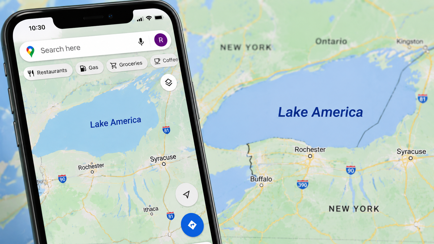 Google Maps now show ‘Lake America’ in US, not ‘Lake Ontario’