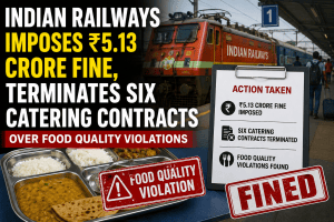 Indian Railways Imposes ₹5.13 Crore Fine, Terminates Six Catering Contracts Over Food Quality Violations