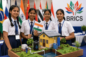 Raipur schoolgirls represent Chhattisgarh at BRICS 2026 with rainwater harvesting project