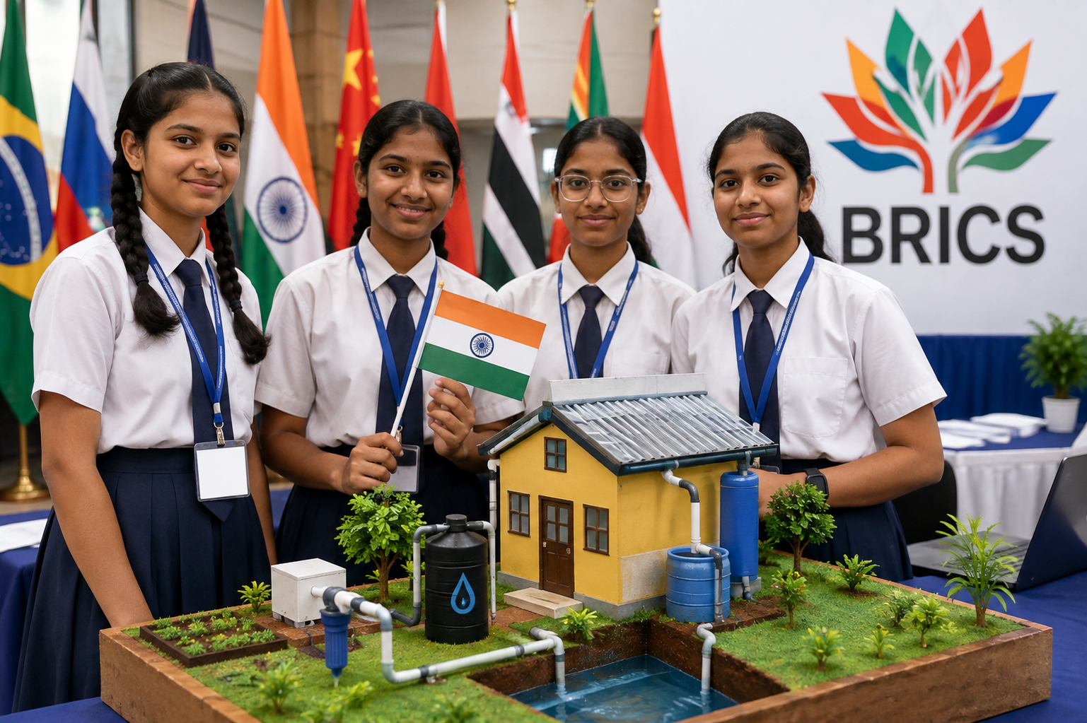 Raipur schoolgirls represent Chhattisgarh at BRICS 2026 with rainwater harvesting project