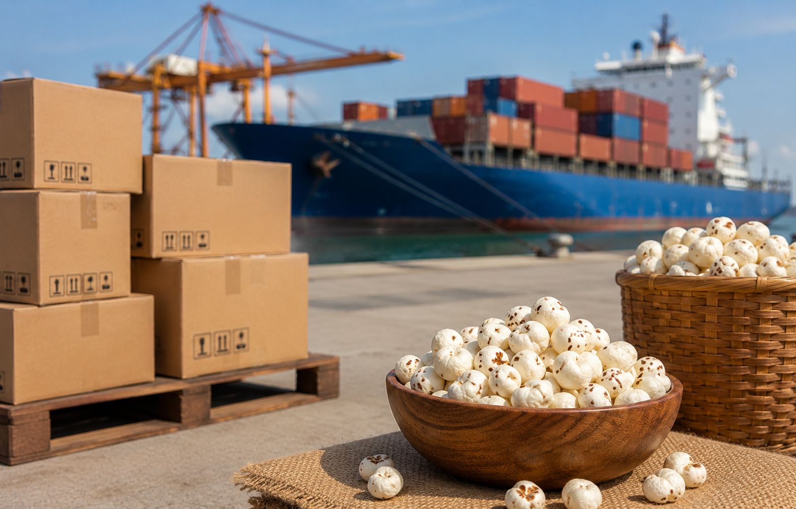 APEDA facilitates first-ever sea shipment of GI-tagged Mithila Makhana from Bihar to Australia