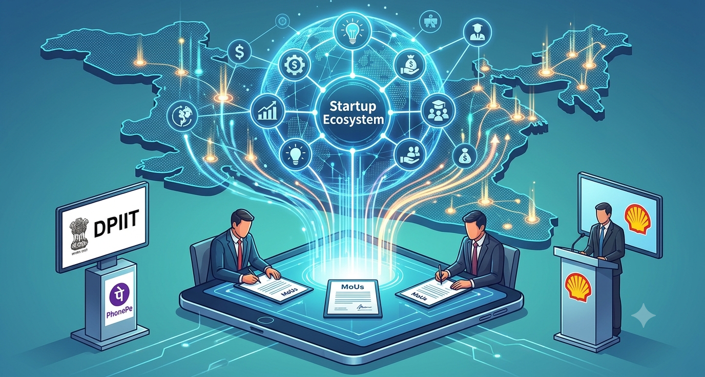 DPIIT Signs MoUs with PhonePe and Shell India to Strengthen Startup Ecosystem