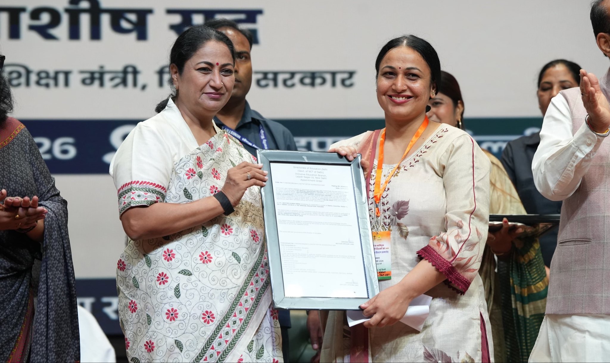 Delhi CM Rekha Gupta hands over appointment letters to 1,368 teachers