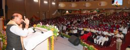 Acquire knowledge, question injustice through constitutional means, bring change democratically: Rajnath Singh to youth