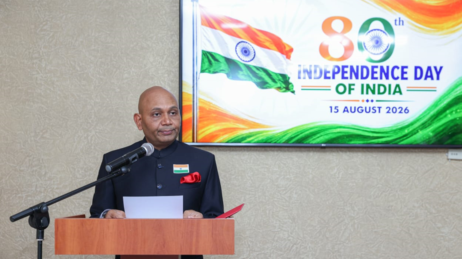 India@80: Embassy of India in Azerbaijan Celebrates 80th Independence Day with Patriotic Fervour