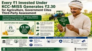 Every ₹1 invested under KCC-MISS generates ₹2.30 for agriculture, government cites third-party assessment
