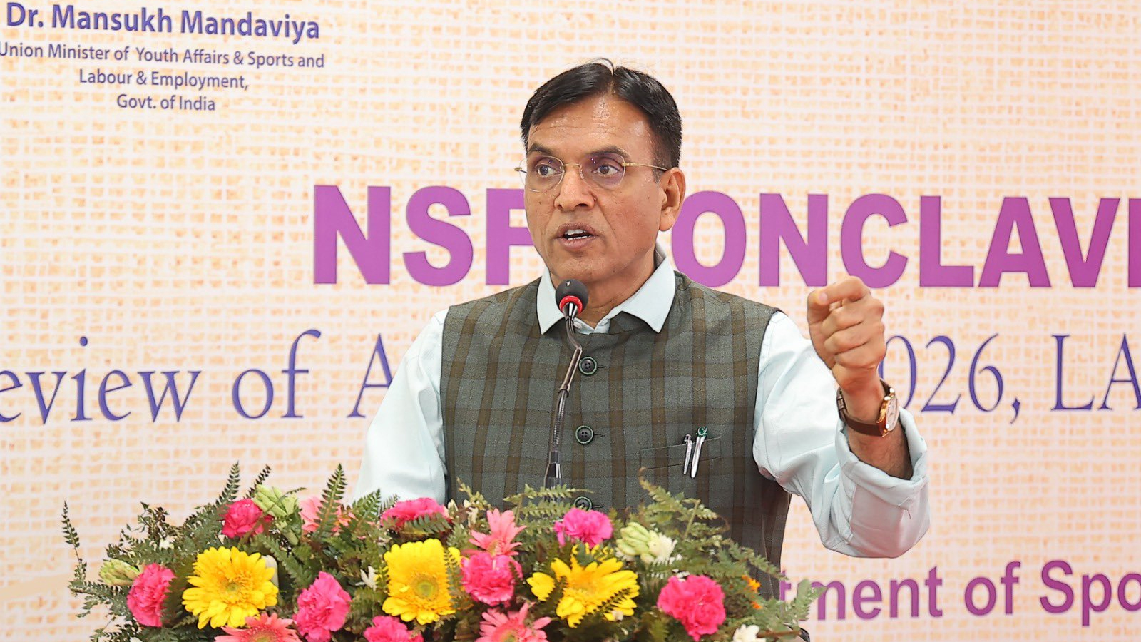 Mansukh Mandaviya calls for transparent athlete selection, governance reforms at National Sports Federations Conclave