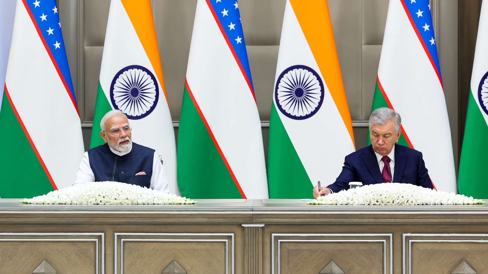 India, Uzbekistan set $5 billion trade target by 2030 after official talks between PM Modi, Uzbek President Mirziyoyev