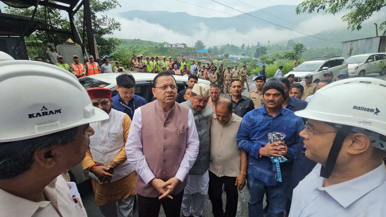 CM Dhami takes stock of rescue operations after tunnel tragedy in Chamoli