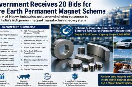 Government receives 20 bids for rare earth permanent magnet manufacturing scheme