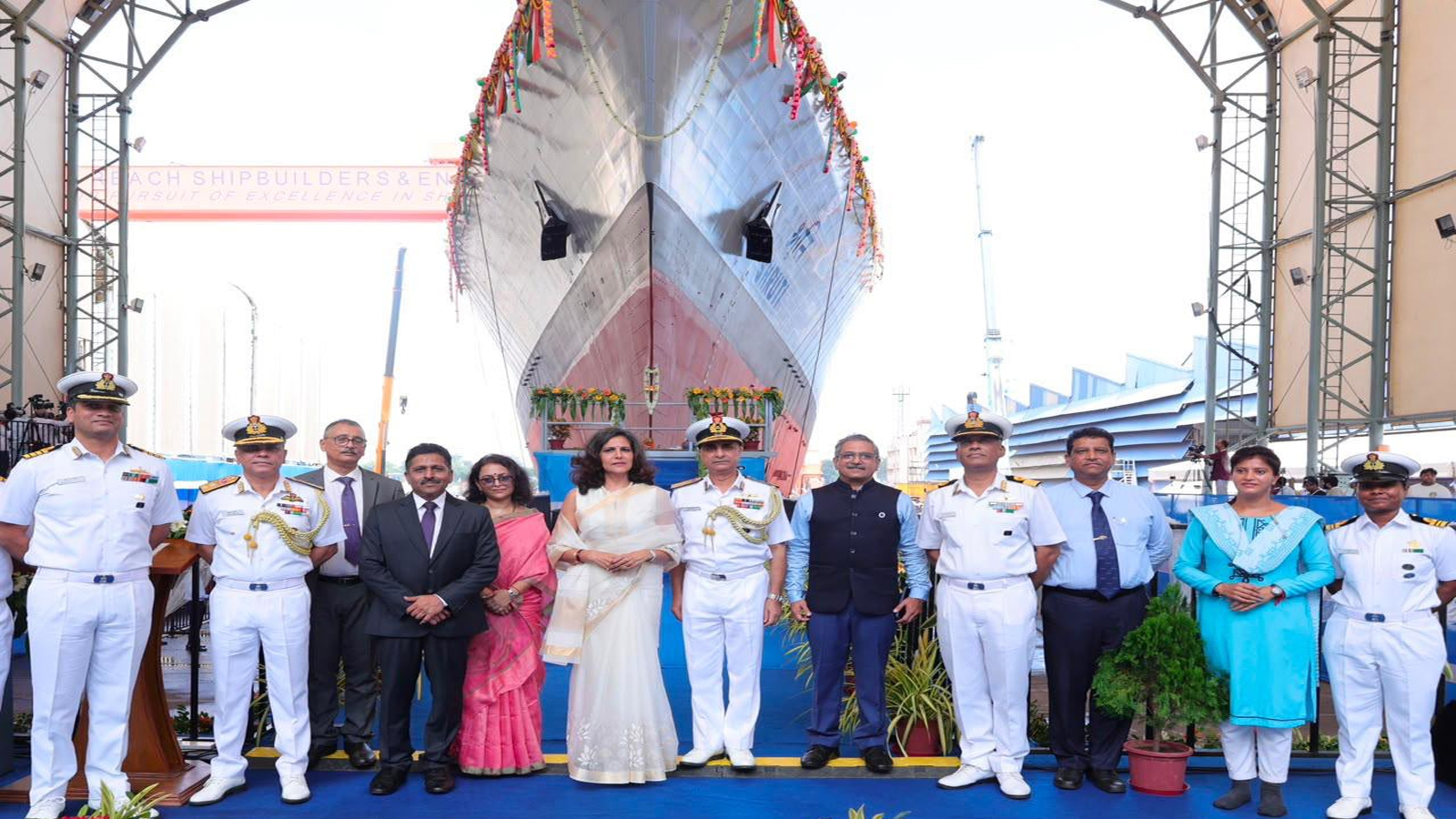 Indian Navy’s next-generation offshore patrol vessel ‘Shruti’ launched at GRSE Kolkata