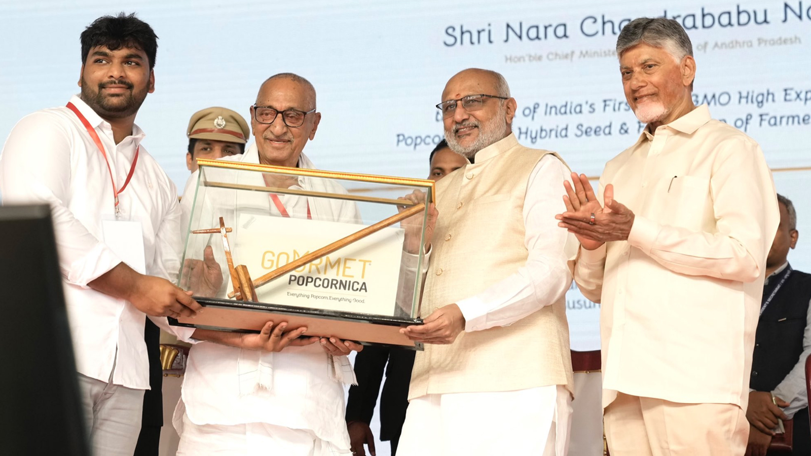 V-P Radhakrishnan launches India’s first non-GMO high-expansion popcorn maize hybrid seed in Andhra Pradesh