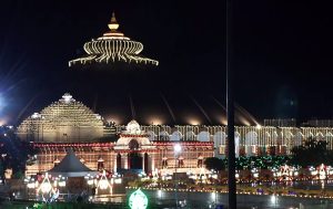 Mathura glows in festive lights as huge crowds gather for Janmashtami celebrations