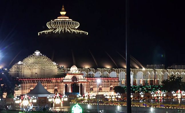 Mathura glows in festive lights as huge crowds gather for Janmashtami celebrations