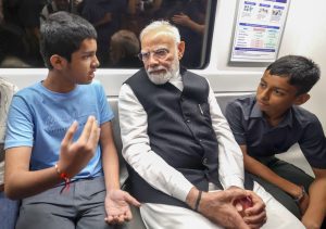PM Modi's ride in Delhi Metro happily surprises children, co-passengers